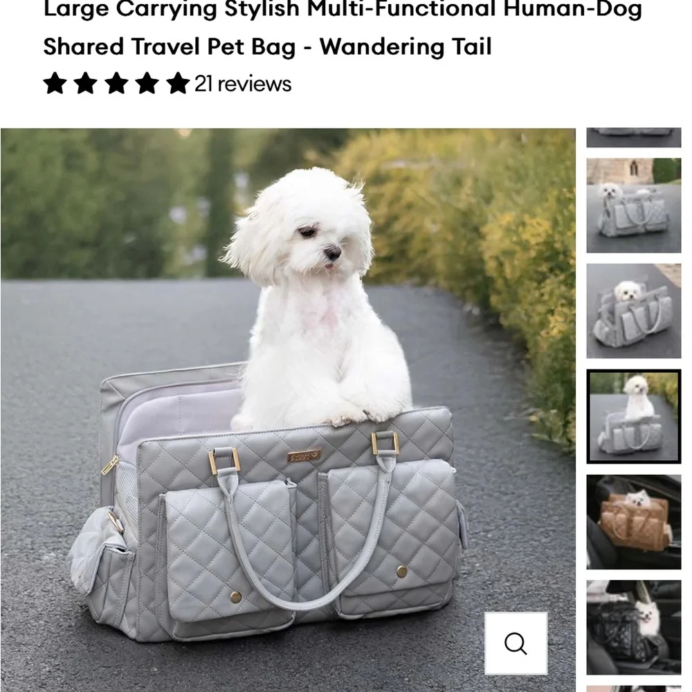 Petunia Pickle Bottom Pink Quilted Dog Carrier